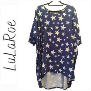 NWOT LuLaRoe Irma Star Patterned Blue Tunic